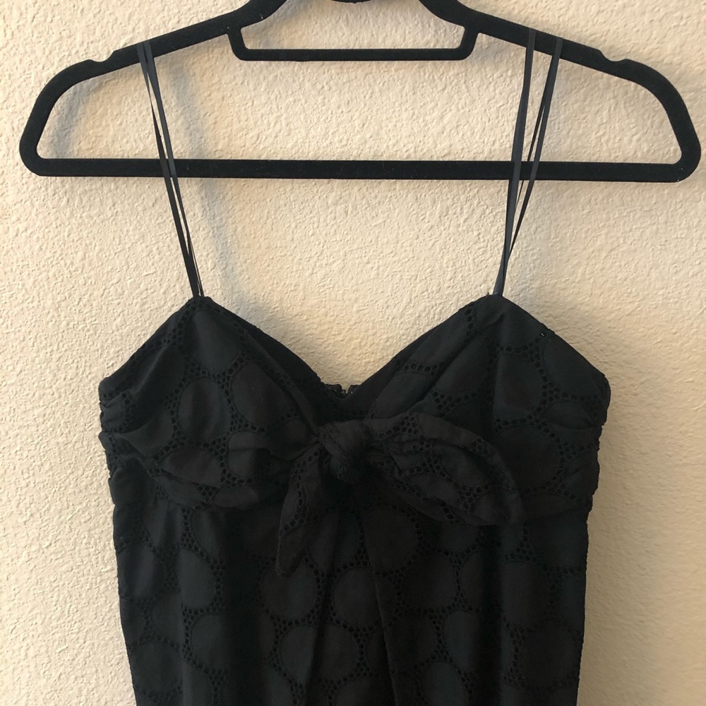 ABS Allen Schwartz Strapless Eyelet Mini Dress